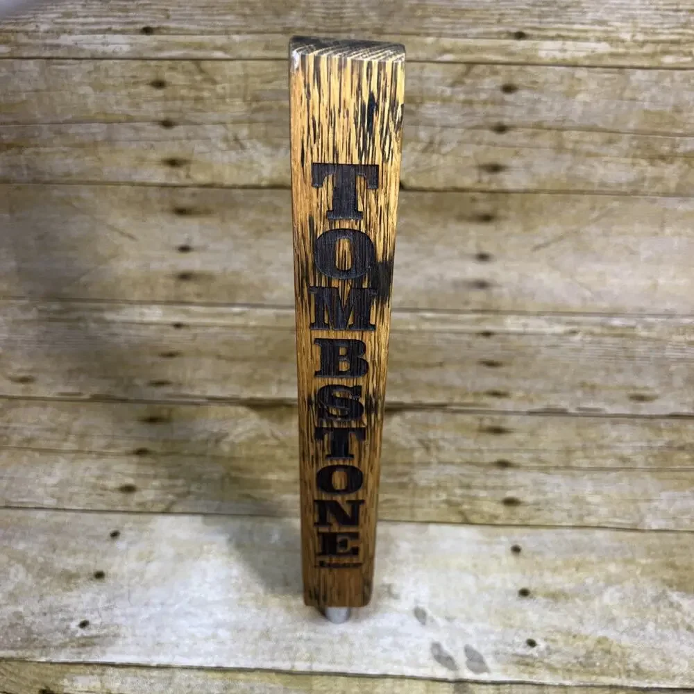 Tombstone Beer Tap Handle • Threaded Wood • 12.5